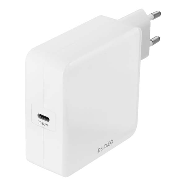 USB-C PD wall charger, 65 W, white