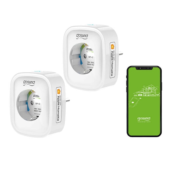 Älykäs pistorasia WiFi Gosund SP1-H (2 kpl) (HomeKit) 16A