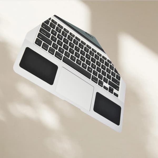 Bekvämt handledsstöd i silikon för MacBook Black Black