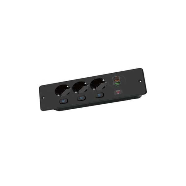 BKL-E68 Indbygget stikkontakt - Europæisk standard Black Black