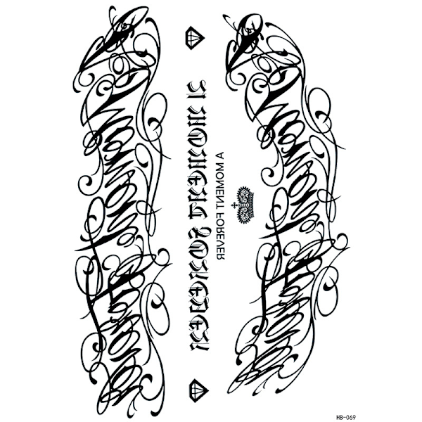 Tillfällig Tatueringsärm - 5-pack Modell 3