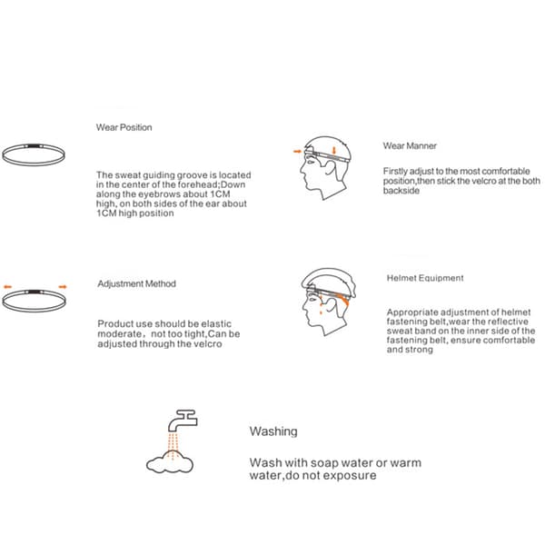 Silikone Svedbånd: Reflekterende, Elastisk og Komfortabel White White