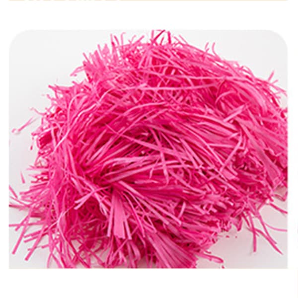 Rosa strimlat papper - 200g presentförpackningsfyllning Pink Pink