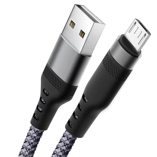 2-pack nylonflätad USB till Android laddningskabel, 6A snabbladdning kompatibel med Samsung, Huawei 1 m 1 m