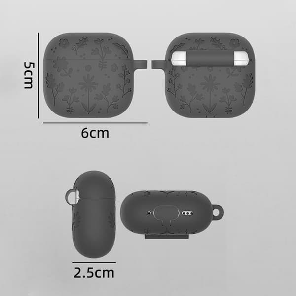 Apple AirPods 4 skyddsfodral med karbinhake DarkGrey DarkGrey