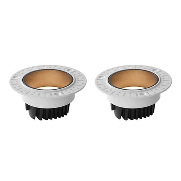 2-pack LED infälld downlight - Vit & Svart Kopp, 7W, 4000K, 75mm Utskärning