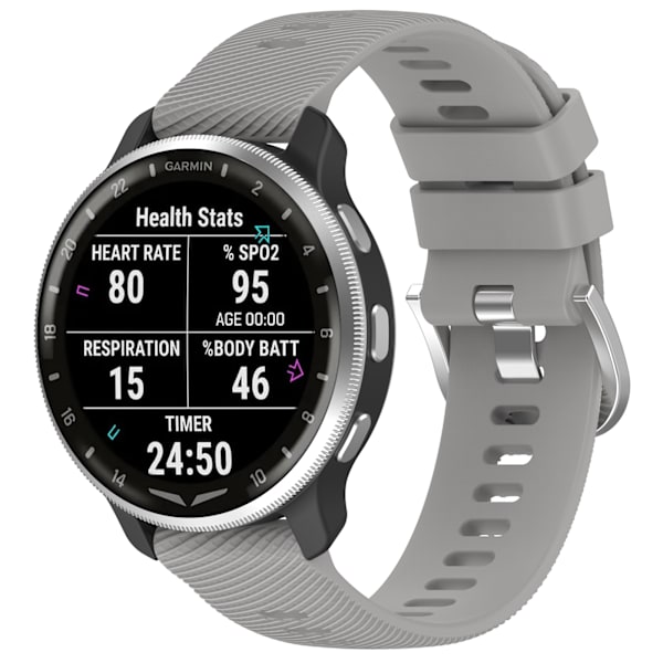 Klockarmband i Silikon för Garmin D2 Air X10(43mm), Garmin Bounce, Garmin Active5 Grå