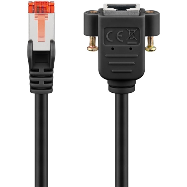 Netværkskabel forlænger CAT 6, S/FTP (PiMF), sort