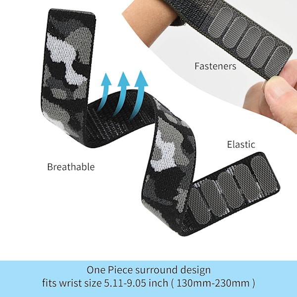 Klockarmband i nylon för Garmin Fenix 7X/7/6/5 Flerfärgad 26 mm