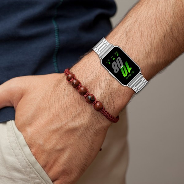 Urrem i rustfrit stål til Samsung Galaxy Fit 3 Silver Silver