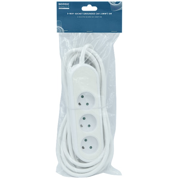 3-way socket grounded (D), 5m