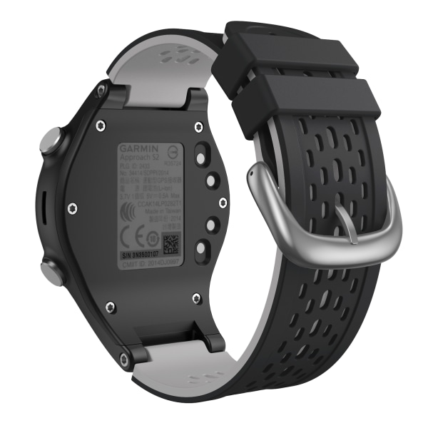 INF Klockarmband för Garmin Approach S2 - Svart / Grå