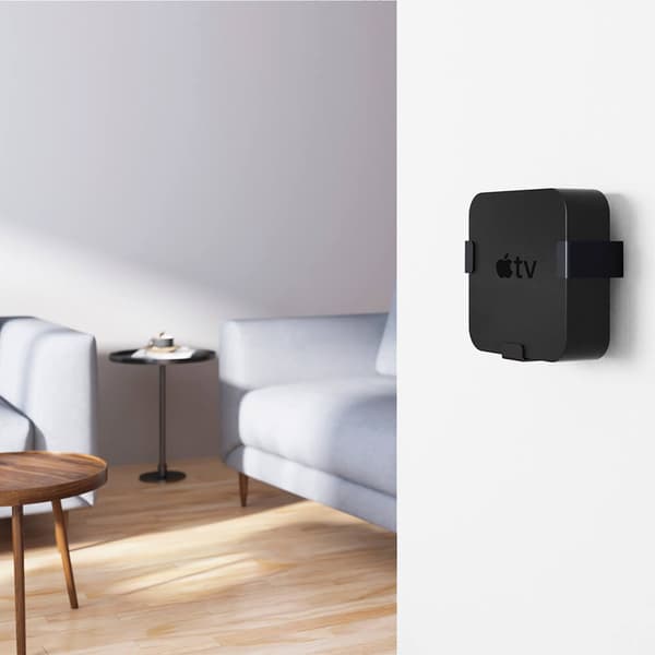 Vægbeslag til Apple TV HD 4K 1st/2nd/3rd/4th Gen. Sort