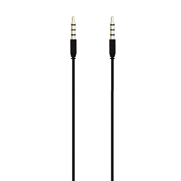 3,5mm Audiokabel 1m Svart