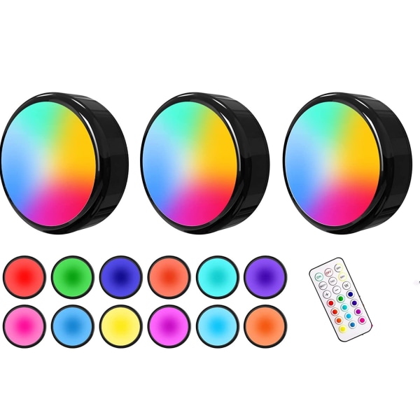 LED-kohdevalot  13 väriä, himmennin ja kaukosäädin 3-pakkaus