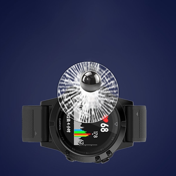 Skärmskydd i härdat glas för Smartwatch (2-pack) Garmin Fenix 5