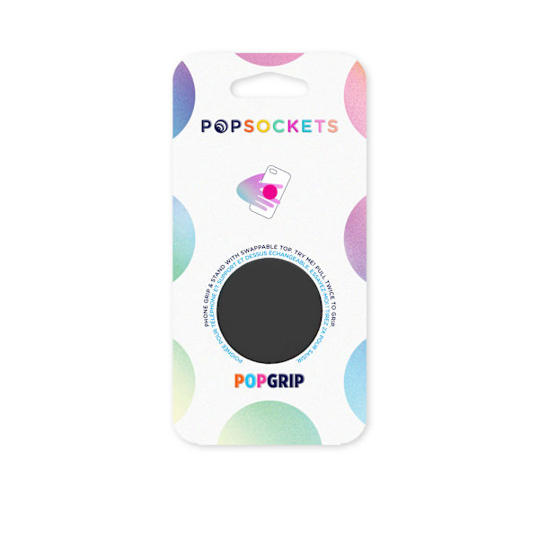 POPSOCKETS Black Irrotettava Grip Telinetoiminnolla