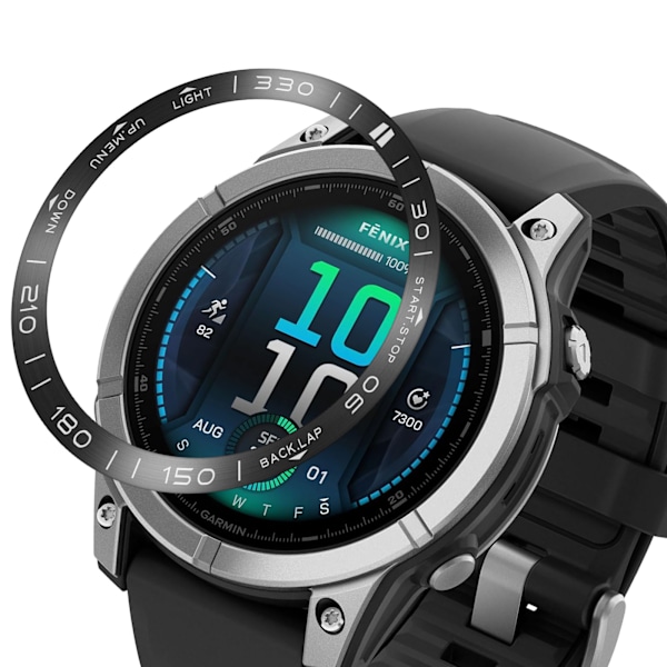 Rustfri stålkantring til Garmin Fenix 8 Sort 51 MM