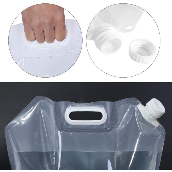 Hopfällbar Vattenpåse - 10 liter Transparent