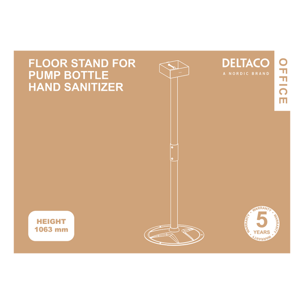 DELTACO Office Hand sanitizer bottle floor stand