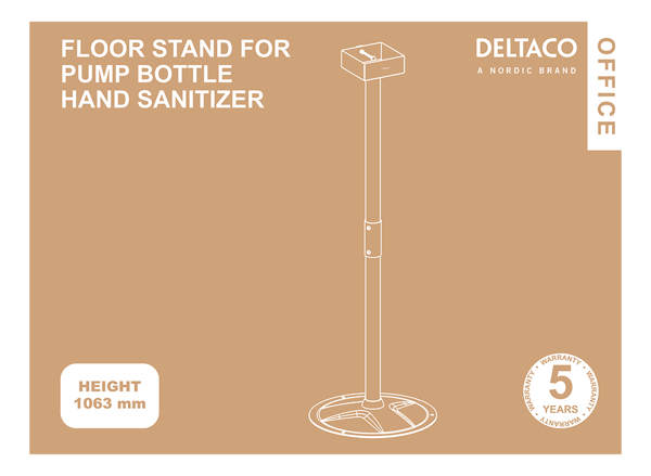 OFFICE Floor stand for pump bottle sanitizer, black