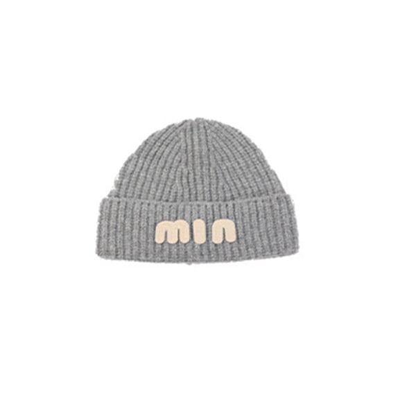Strikket beanie hue Grå