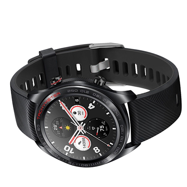 Svart silikonarmband 22mm för Honor Watch GT Magic