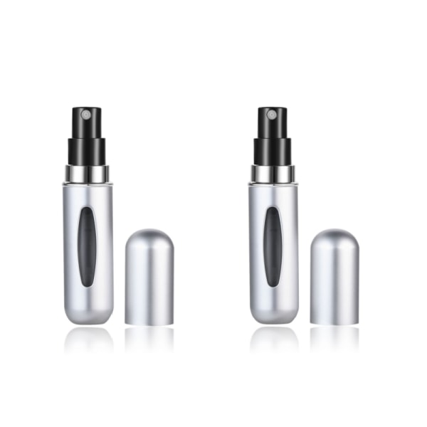 Mini refill parfymflaskor 2-pack Silver