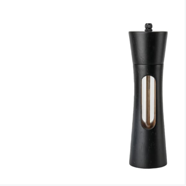 20 cm 2-delt Egebase Transparent Synlig Peberkværnsæt, justerbar keramisk kværn