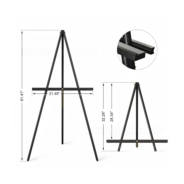 Foldbart jern staffeli stativ - Bærbar skitse display holder