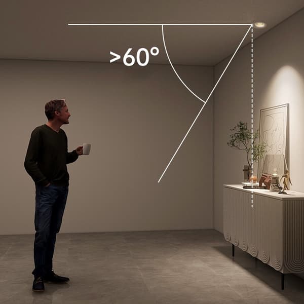 2-Pack LED Infälld Downlight - Bågformad Ramlös 7W Spotlight, 75mm Utskärning, 4000K