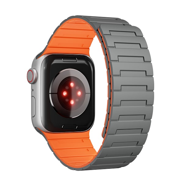 Magnetisk løkkerem til Apple Watch (42/44/45/49 mm) - EU-patent Grå Orange