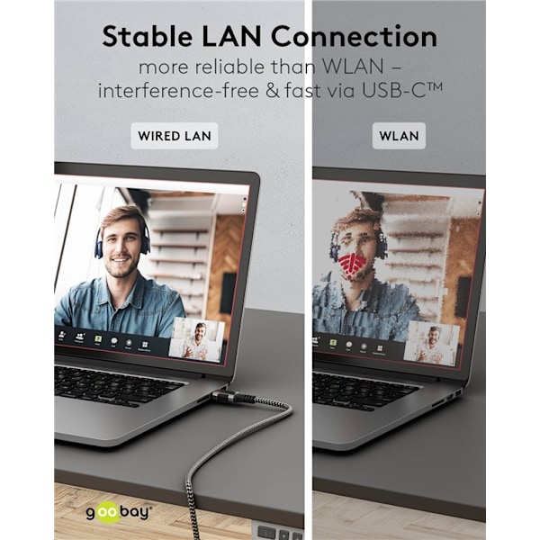 Ethernet-kabel USB-C™ 3.1 till RJ45, Slim, 5 m