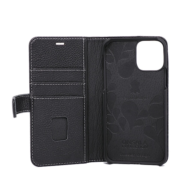 ONSALA COLLECTION Lompakko Nahka Musta iPhone 11 Pro
