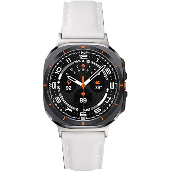 Rem i ægte læder til Samsung Watch 7 Ultra (47 mm) - Hvid