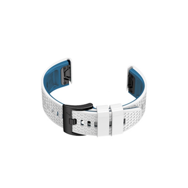 Silikone urrem til Garmin Fenix 7/7x/6/6x Hvid + blå