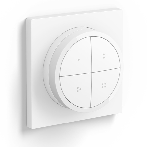 Tap Dial Switch Fjärrkontroll/Vriddimmer Vit