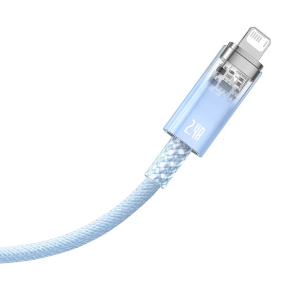 Pikalatauskaapeli Baseus Explorer USB - Lightning 2.4A 1M (sininen)