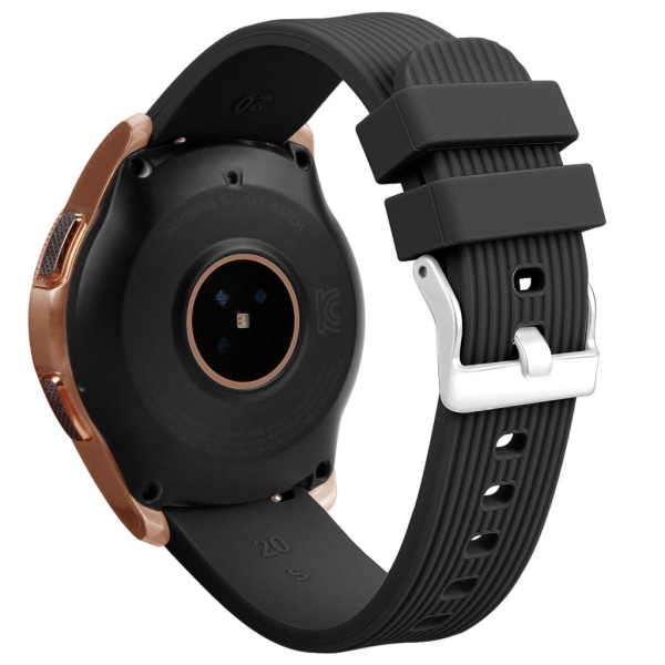 INF Samsung Galaxy Watch 42 mm  silikonearmbånd (S) Sort