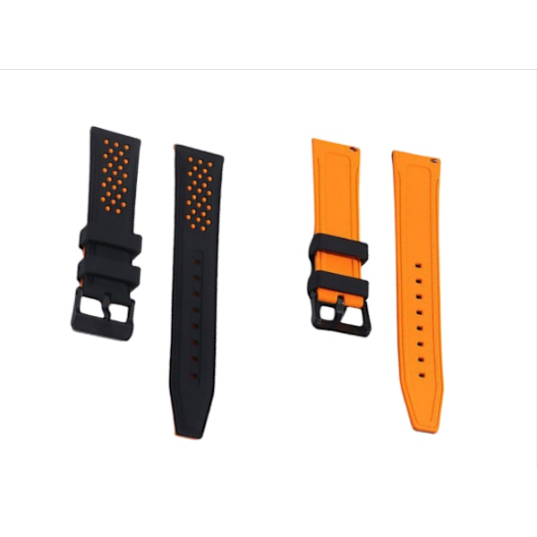 Silikoninen ranneke Huawei / Samsung / Garmin -kelloille Oranssi 26 mm