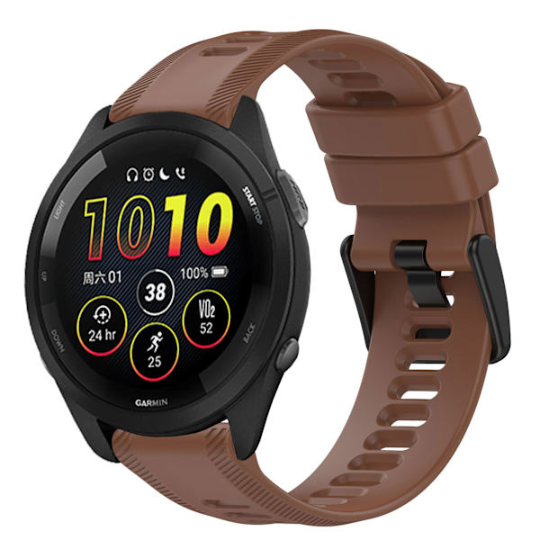 Klockarmband i Silikon för Garmin Forerunner 265/965 Garmin Forerunner 265 / 965 Brun