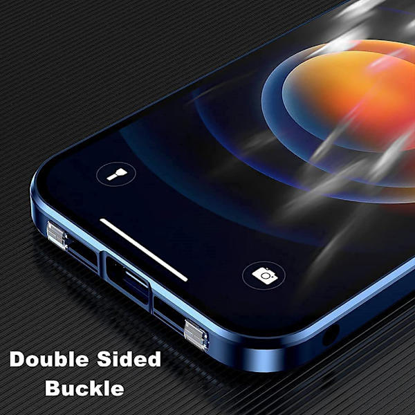 Dubbelsidigt Magnetiskt Mobilfodral för iPhone iPhone 15 Pro Svart 15 x 7.5 x 1 cm