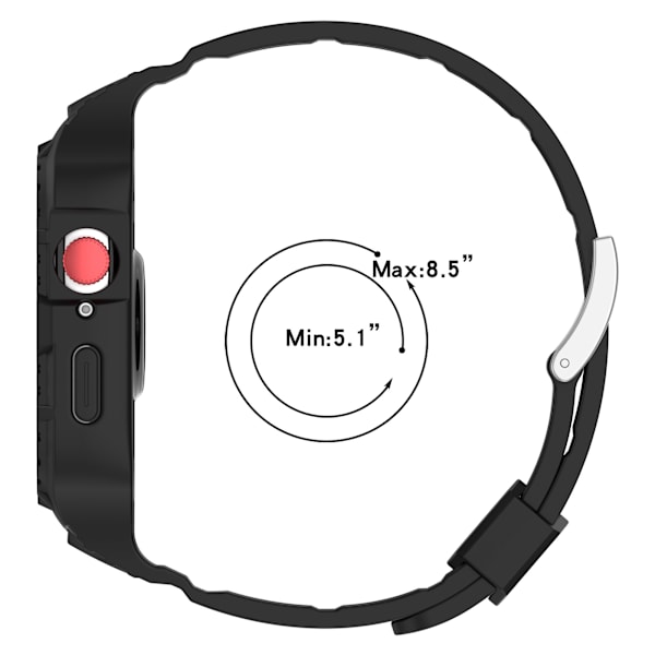 Huawei Watch Fit 3 -kellon ranneke ja suojakuori Musta