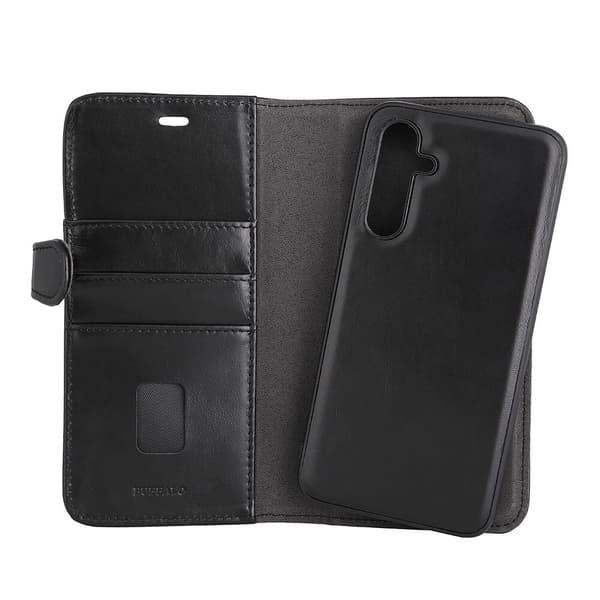 Mobilfodral Läder 2-i-1 Svart - Samsung A35 5G