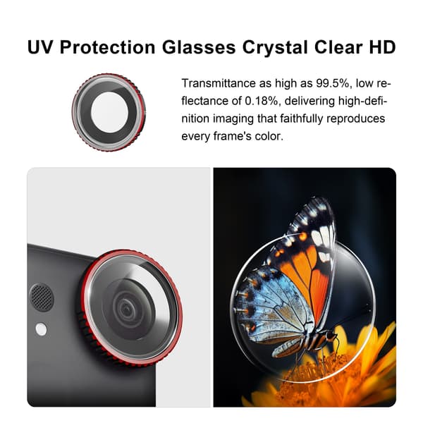 ND32 Filter Kompatibel med Insta360 Go Ultra - Neutral Density Lens til Lysstyring & Langsom Lukker