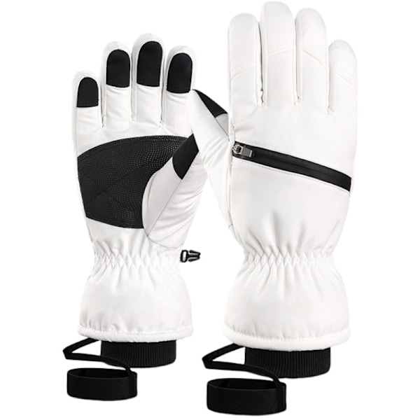 Skidhandskar - Five Finger Style Vit XS