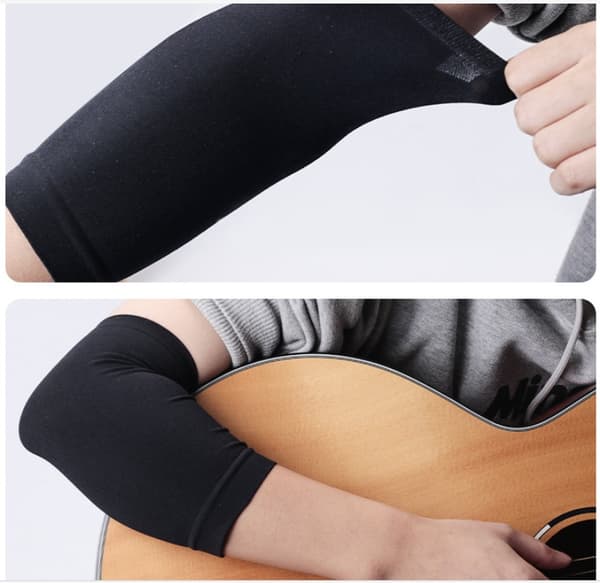 Sommar Gitarr Armbågsskydd - Svart Spandex Ärm S S