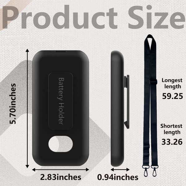 Batteriback Clip Skyddsfodral för Apple Vision Pro Black Black