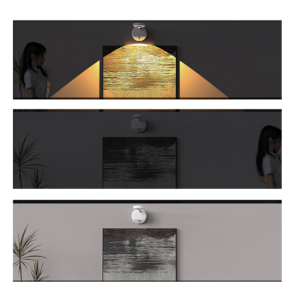 Smart Wall Spotlight T115 Sort Skal - RGBCW - 1PCS - B8