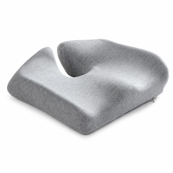 Memory Foam Ländryggsstöd Sittdyna med Foder - Ergonomisk Komfort för Kontor & Hem